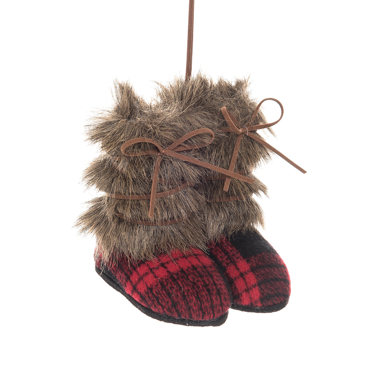 Buffalo Check Boots Ornament