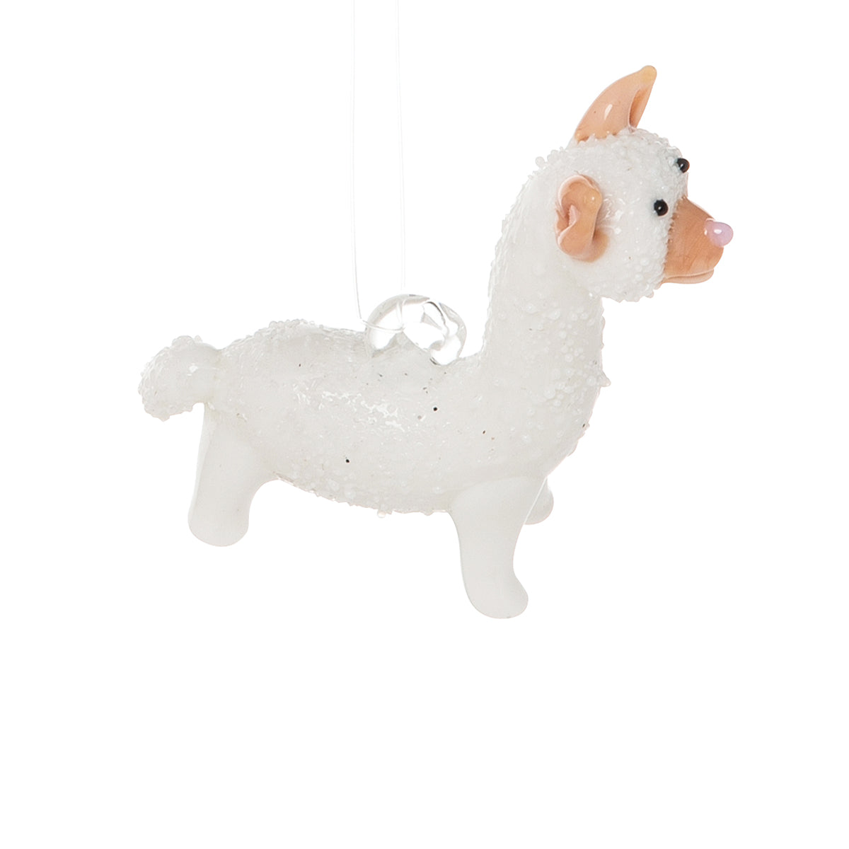 Llama Artglass Ornament