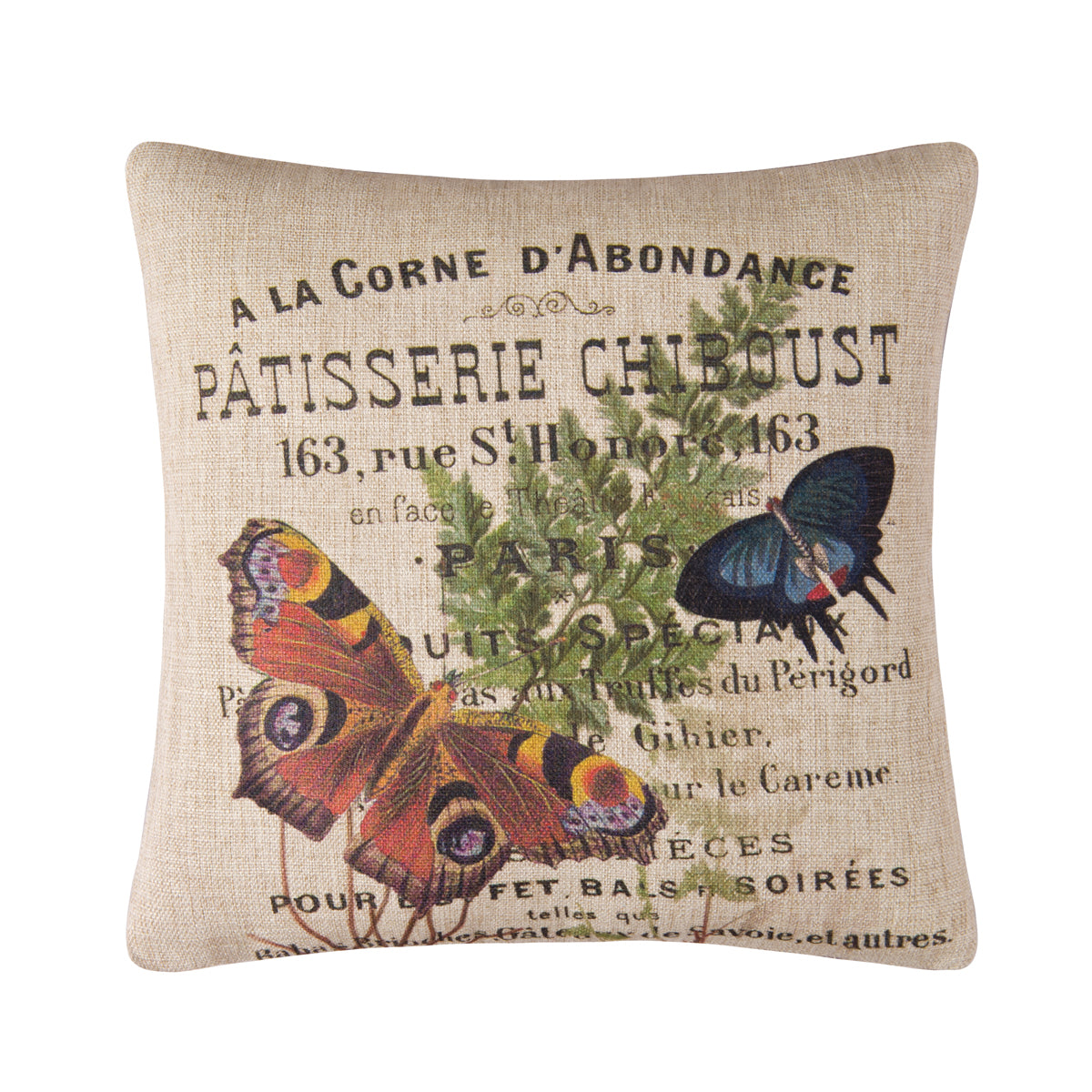 Butterfly Linen Pillow