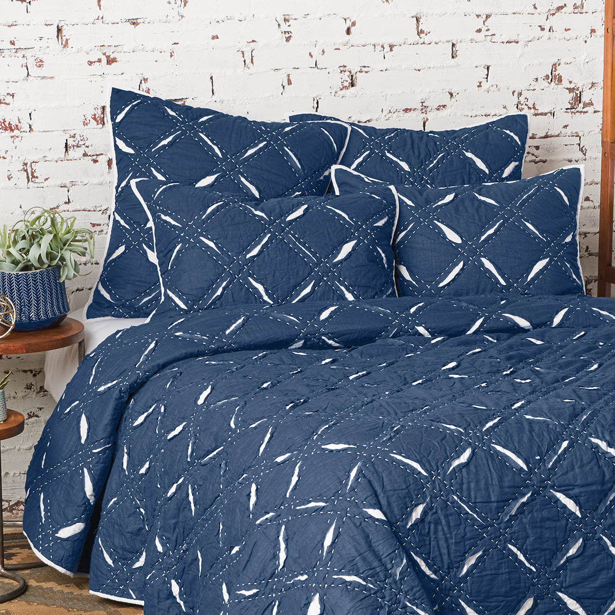 parker indigo quilt