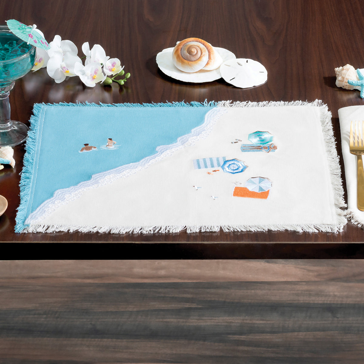 Beach Scene Table Linens