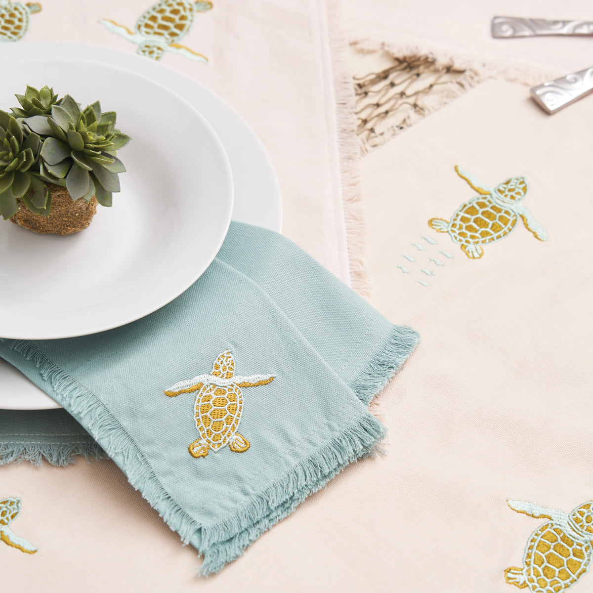 Baby Sea Turtle Napkins, Set of 4