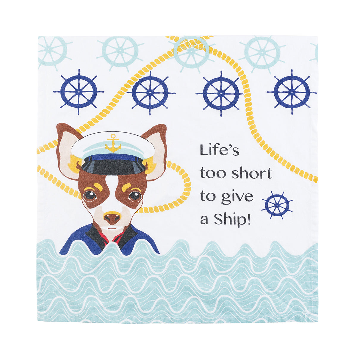 Nauti Dogs Chihuahua Captain Towel