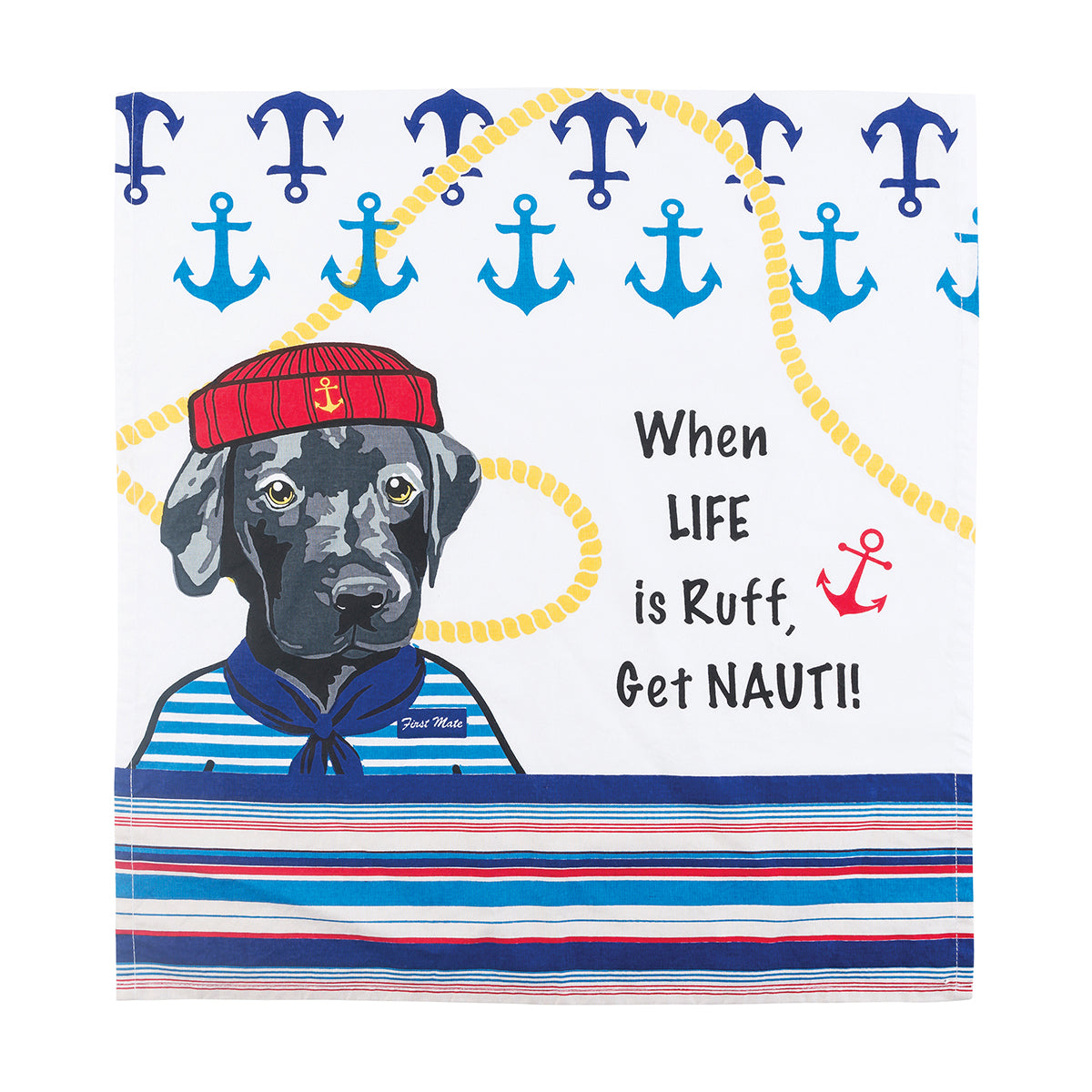 Nauti Dogs Black Lab First Mate Towel
