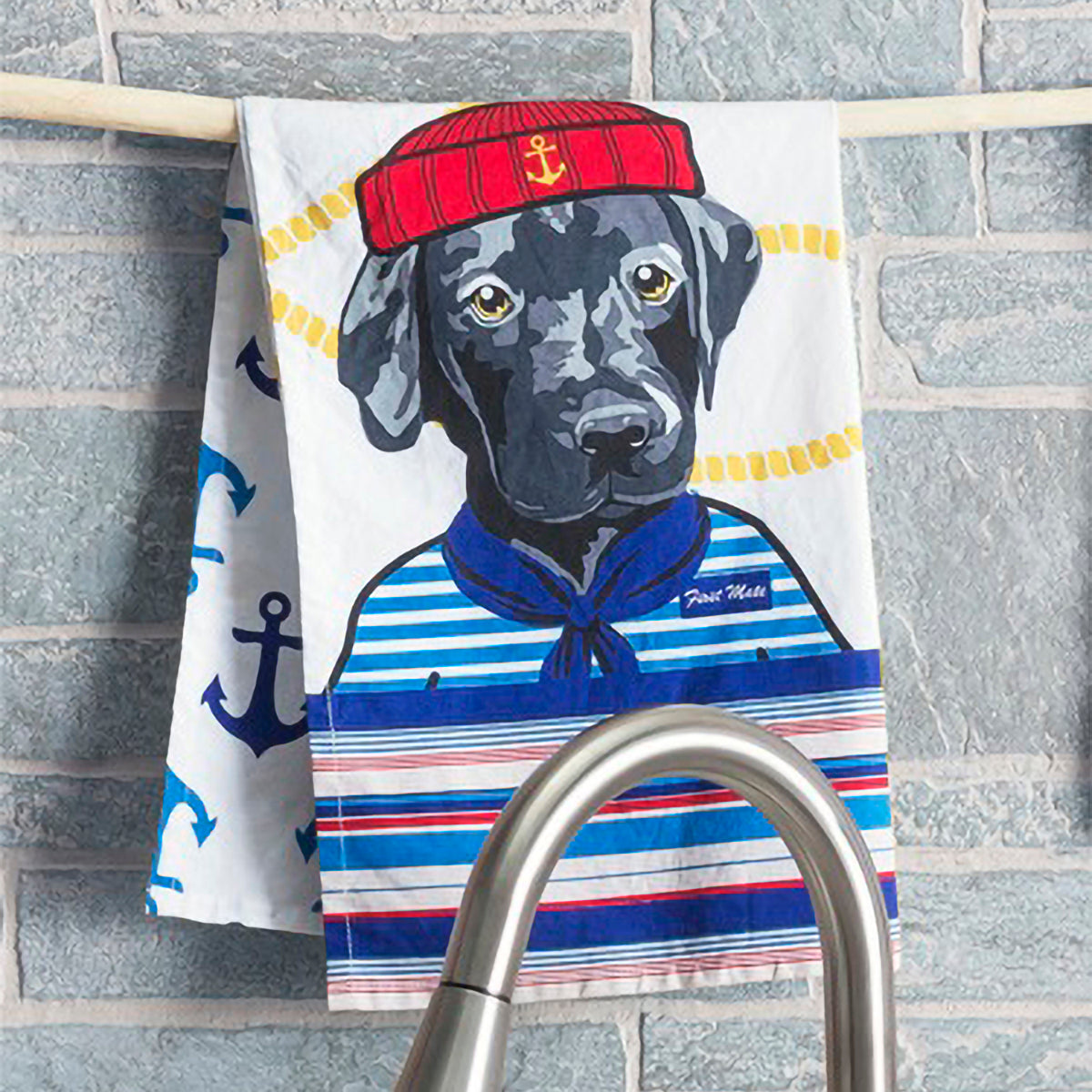 Nauti Dogs Black Lab First Mate Towel