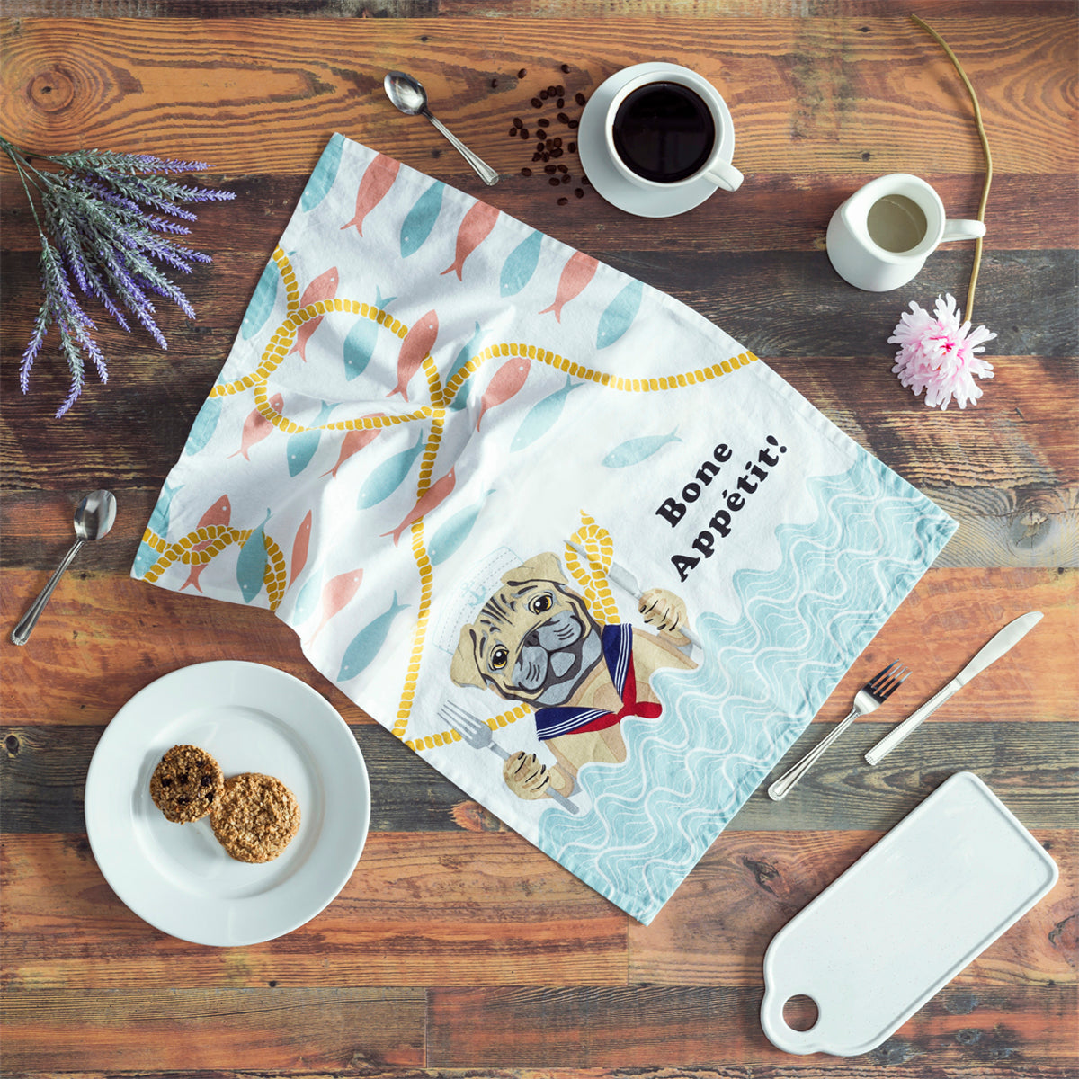 Nauti Dogs Pug Galley Chef Towel