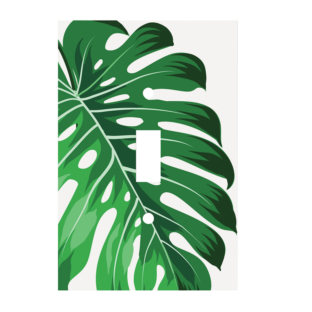 Green Monstera Switchplate