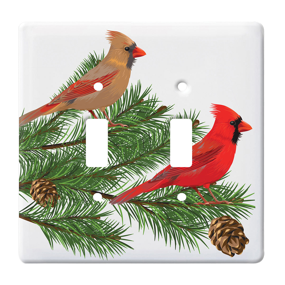Cardinals & Pine Switchplate