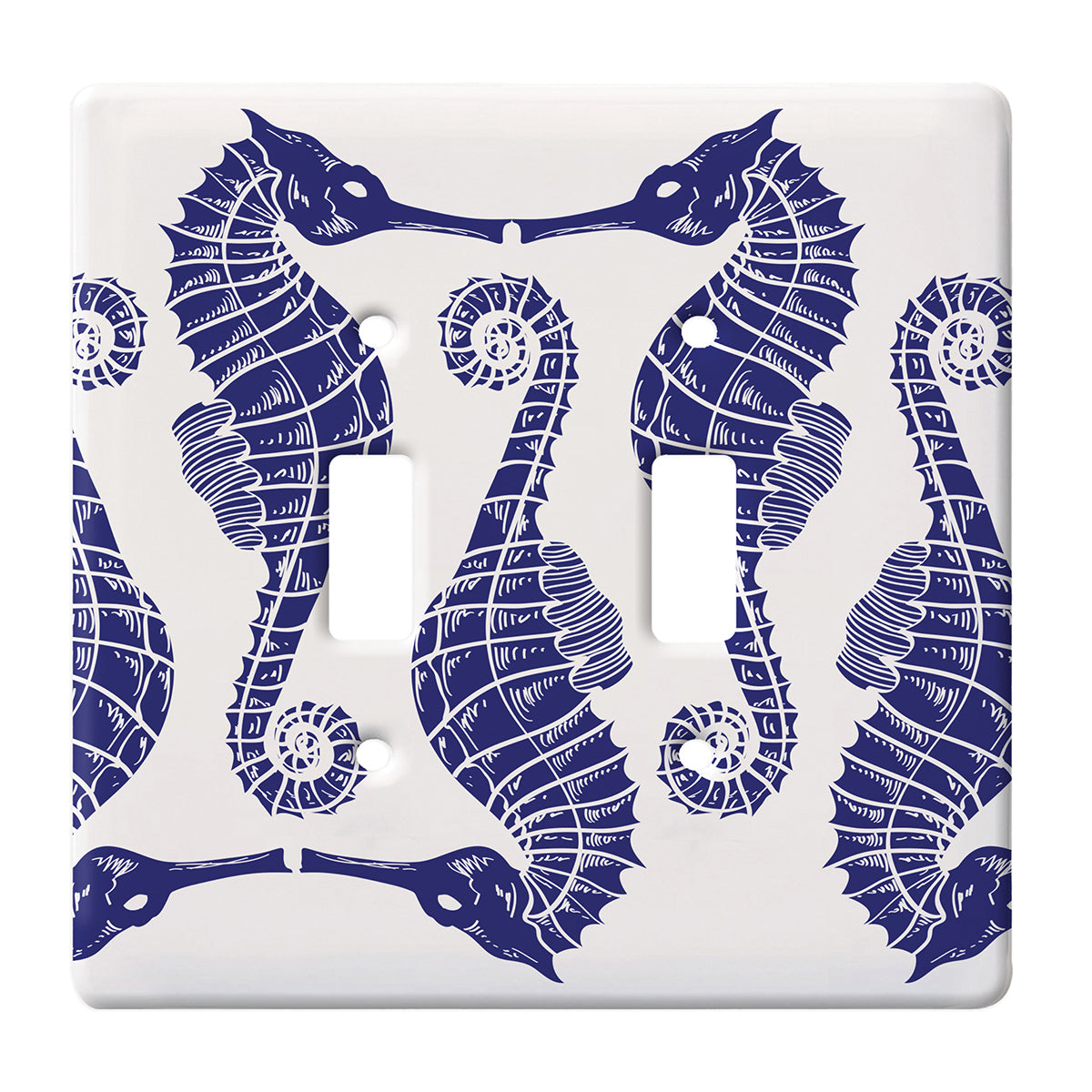 Indigo Seahorses Switchplate