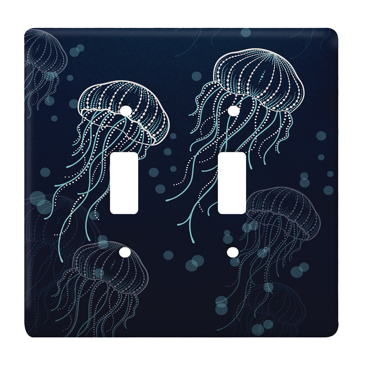 Navy Jellyfish 2 Toggle Switch Plate