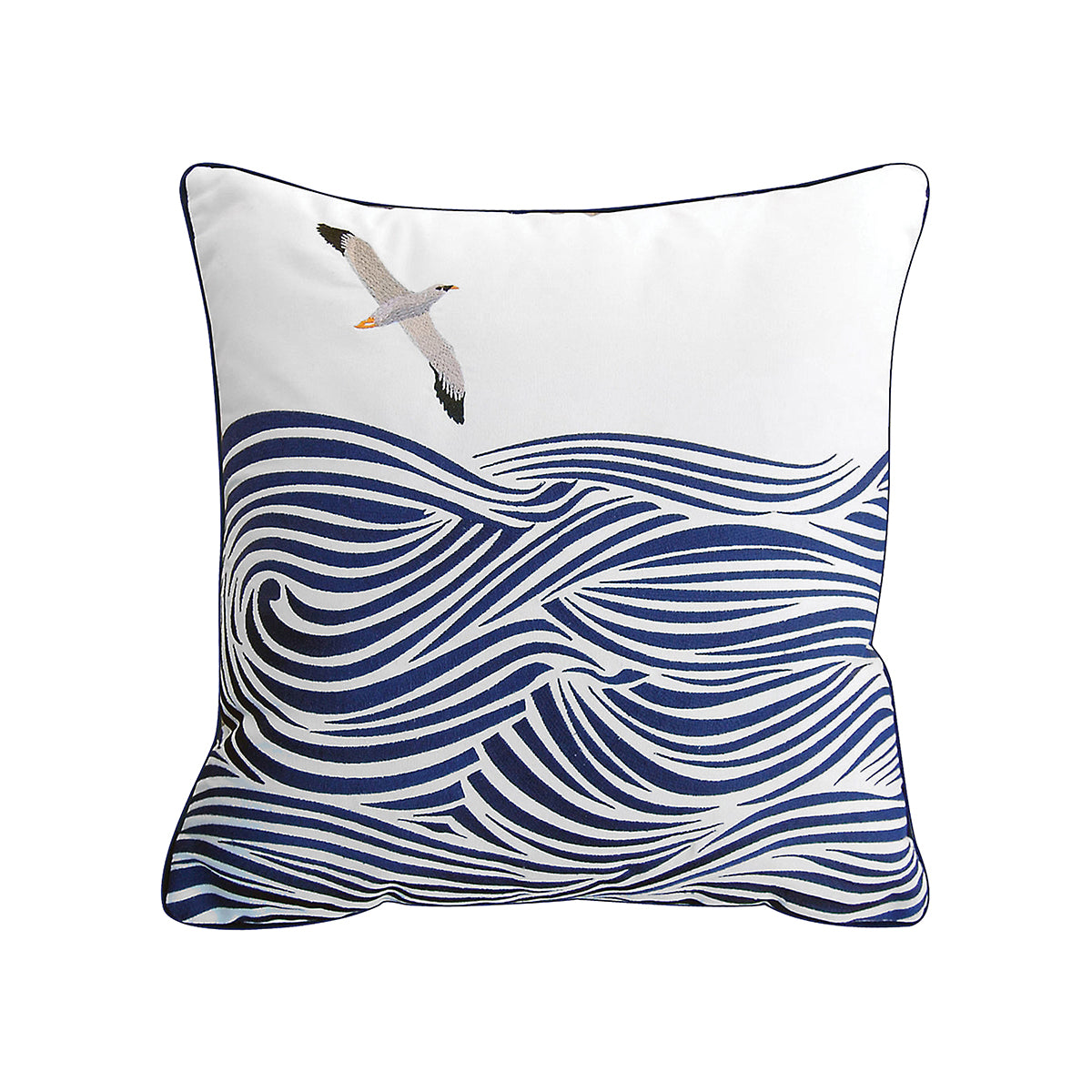 Albatross and Waves Indoor Outdoor Pillow