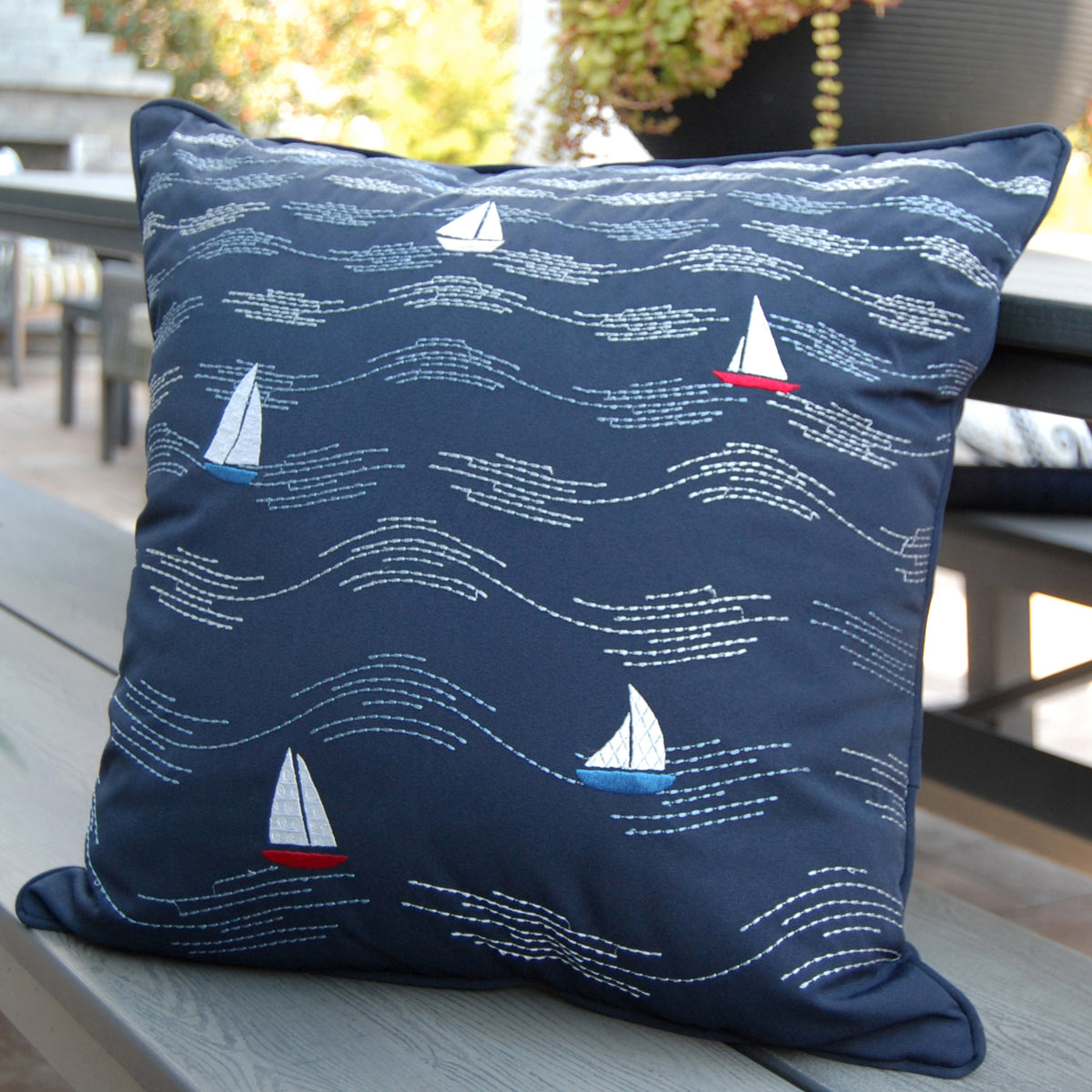 Cape Series Modern Waves Indoor Outdoor Pillow