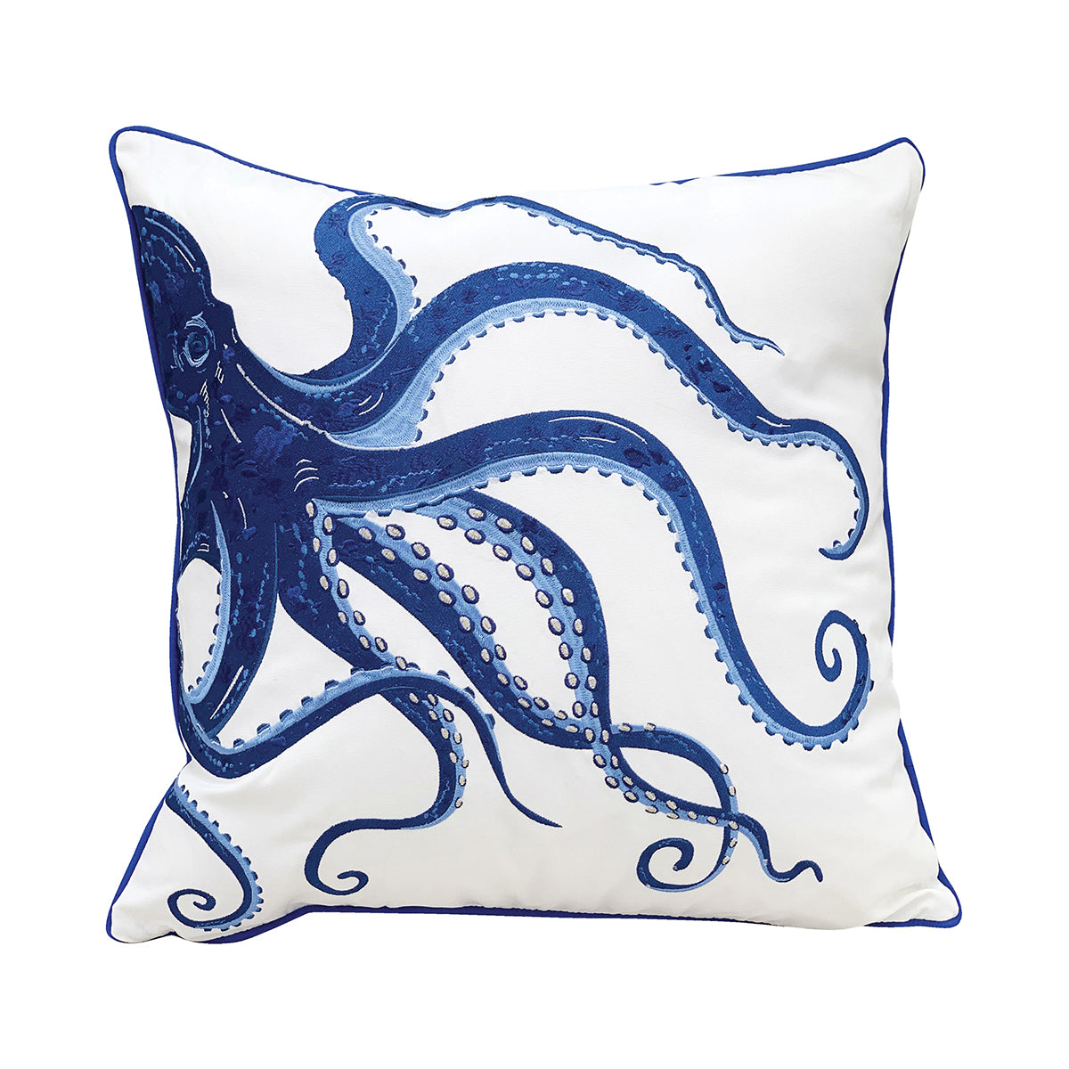 Blue Octopus Indoor Outdoor Pillow