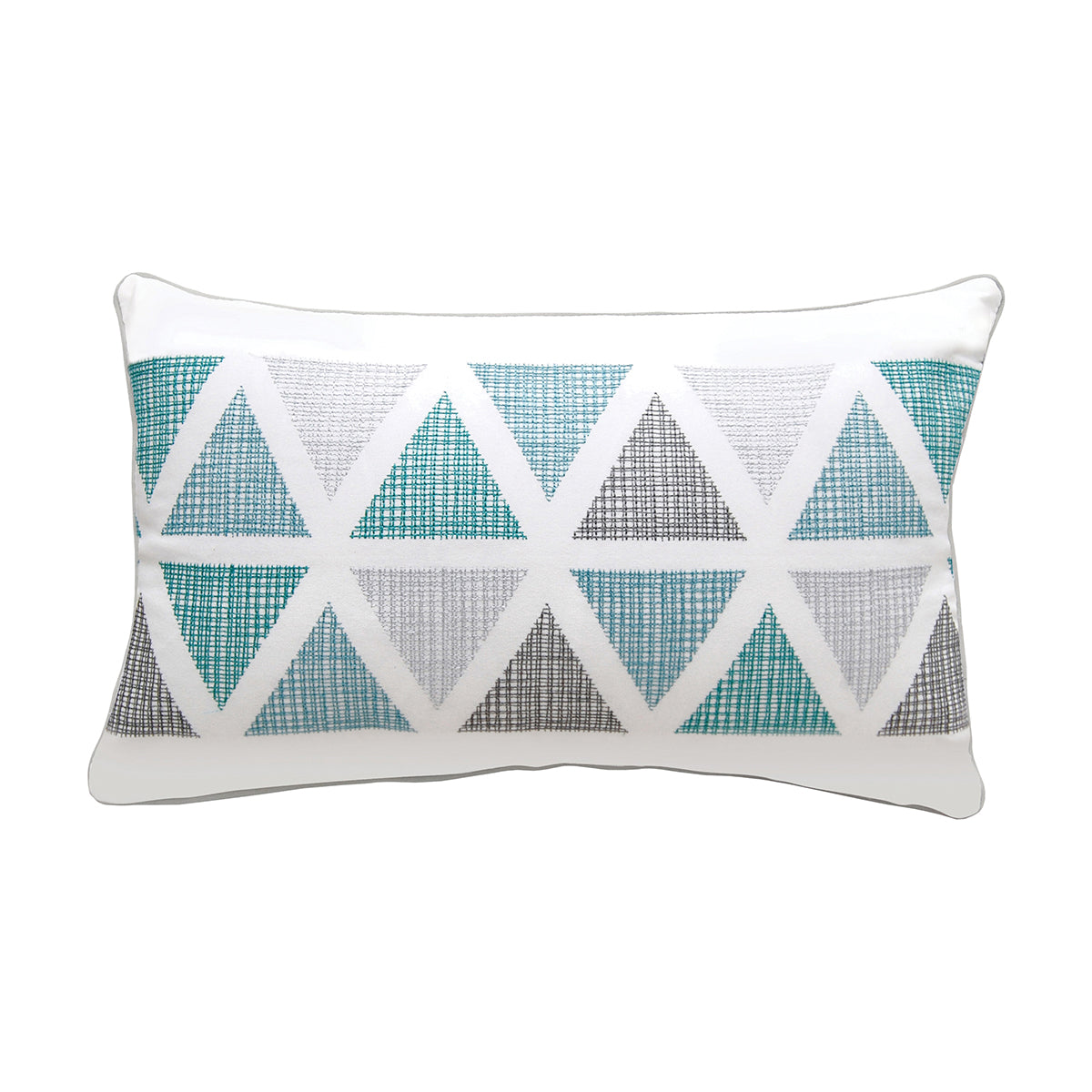 Modern Lake Triangle Indoor Outdoor Lumbar Pillow