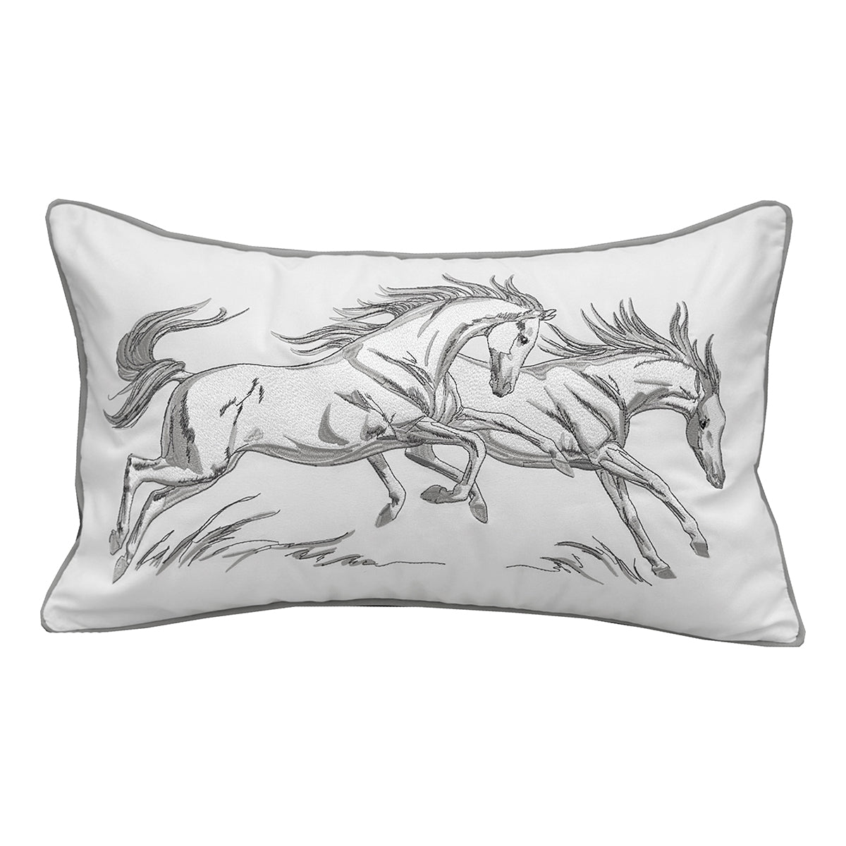 Equine Frolic Indoor Outdoor Lumbar Pillow