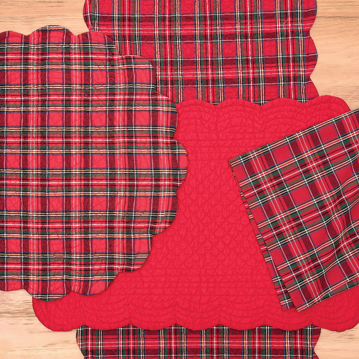 Red Plaid Table Linens