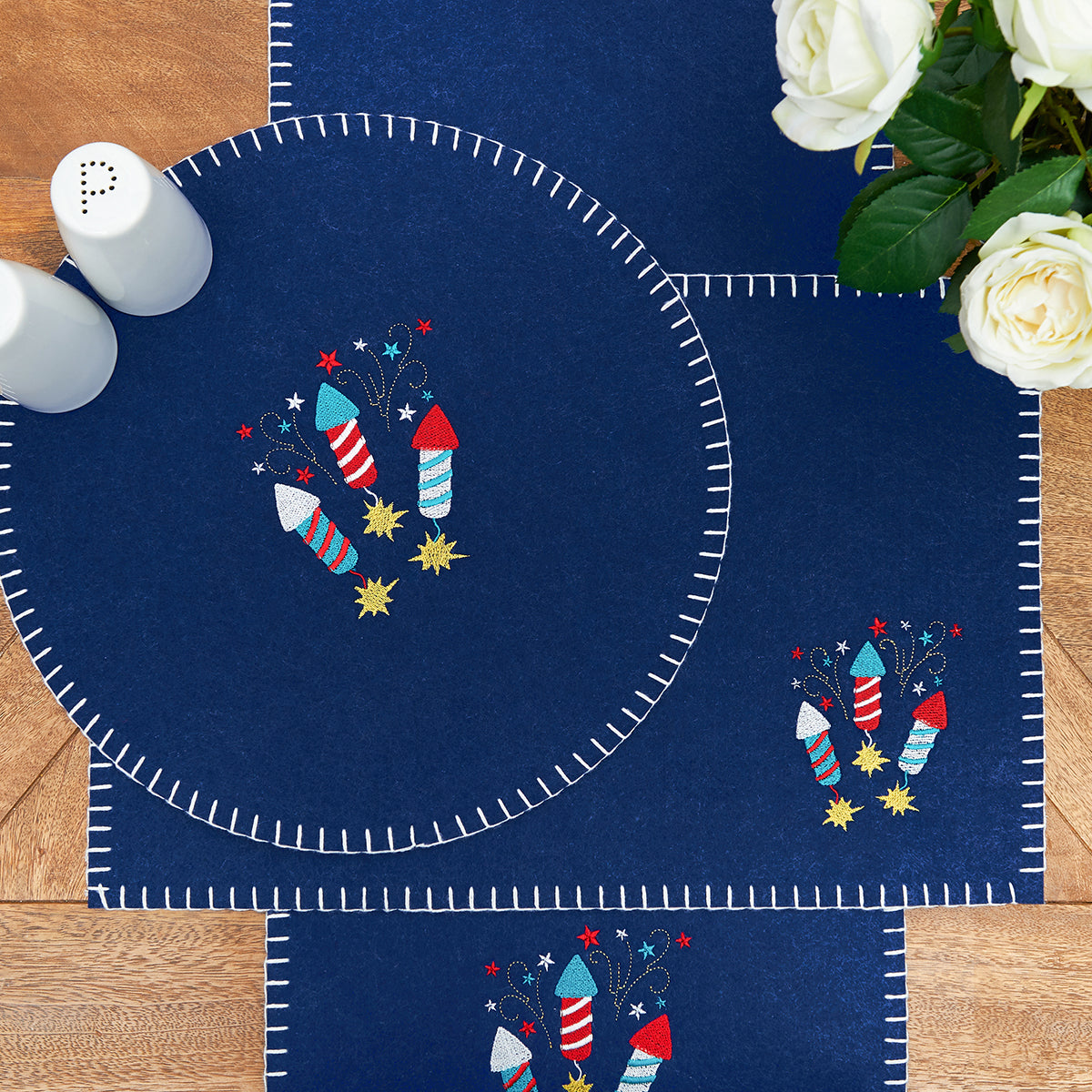 Sparkler Felt Table Linens