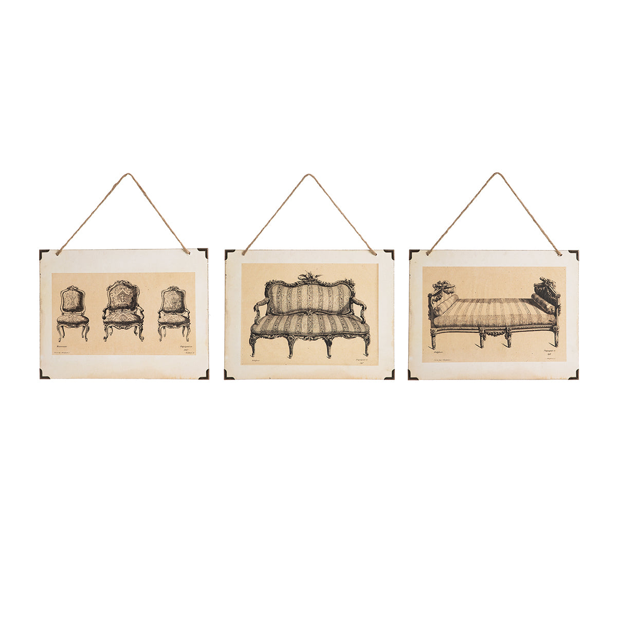 Palace Furniture Wall Art, Asst. of 3