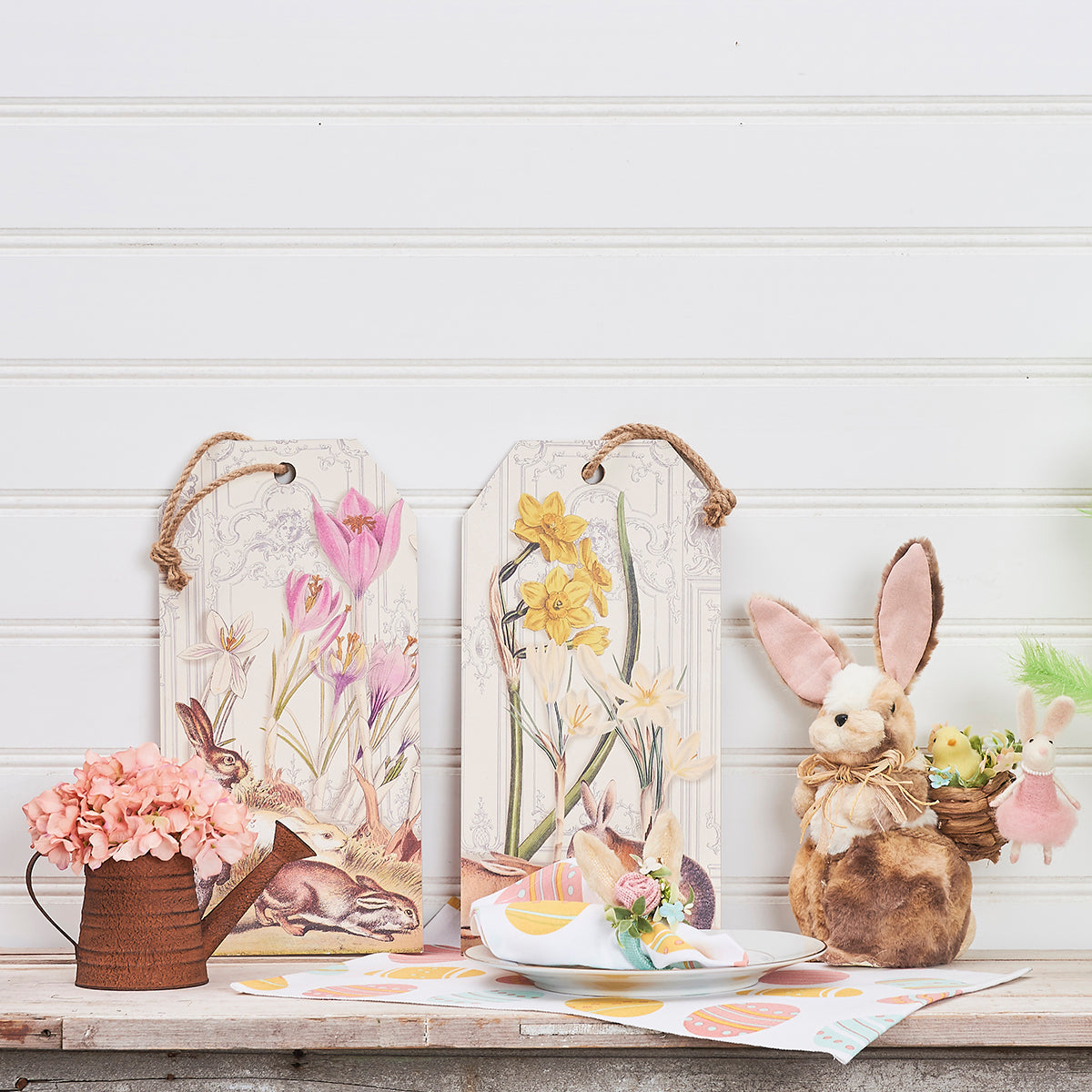 French Rabbit Wall Plaque, Asst. of 2