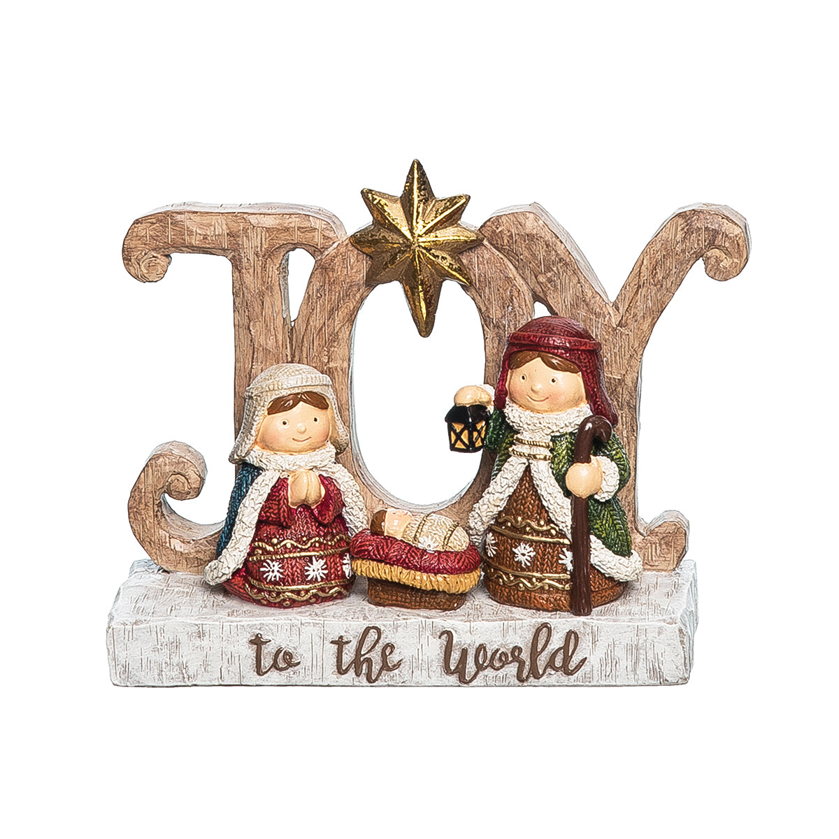 Joy with Holy Family Decor