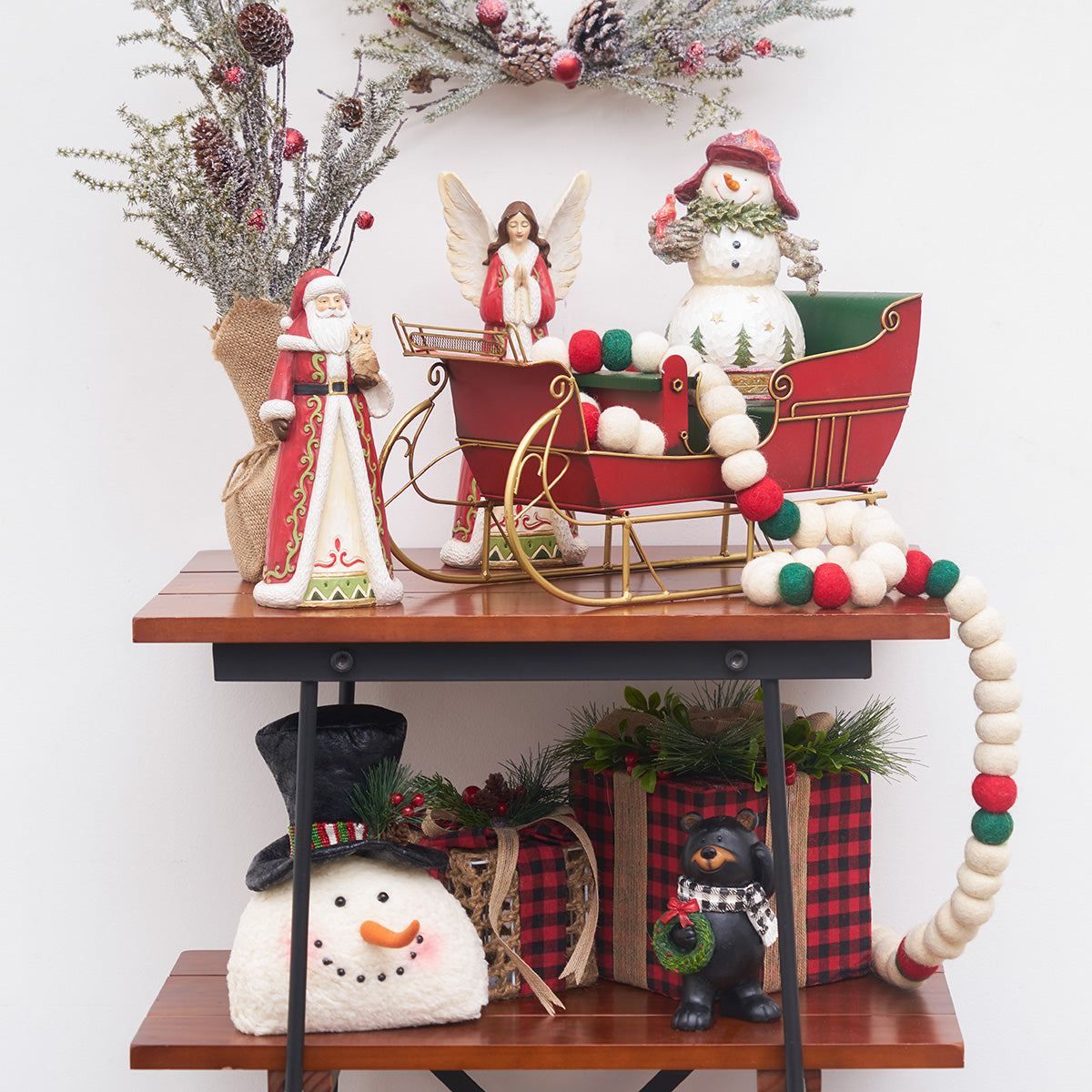 Red Sleigh Figurine