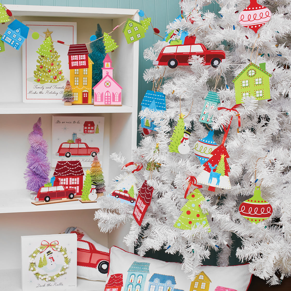 Christmas Village Felt Figurine, Set of  5