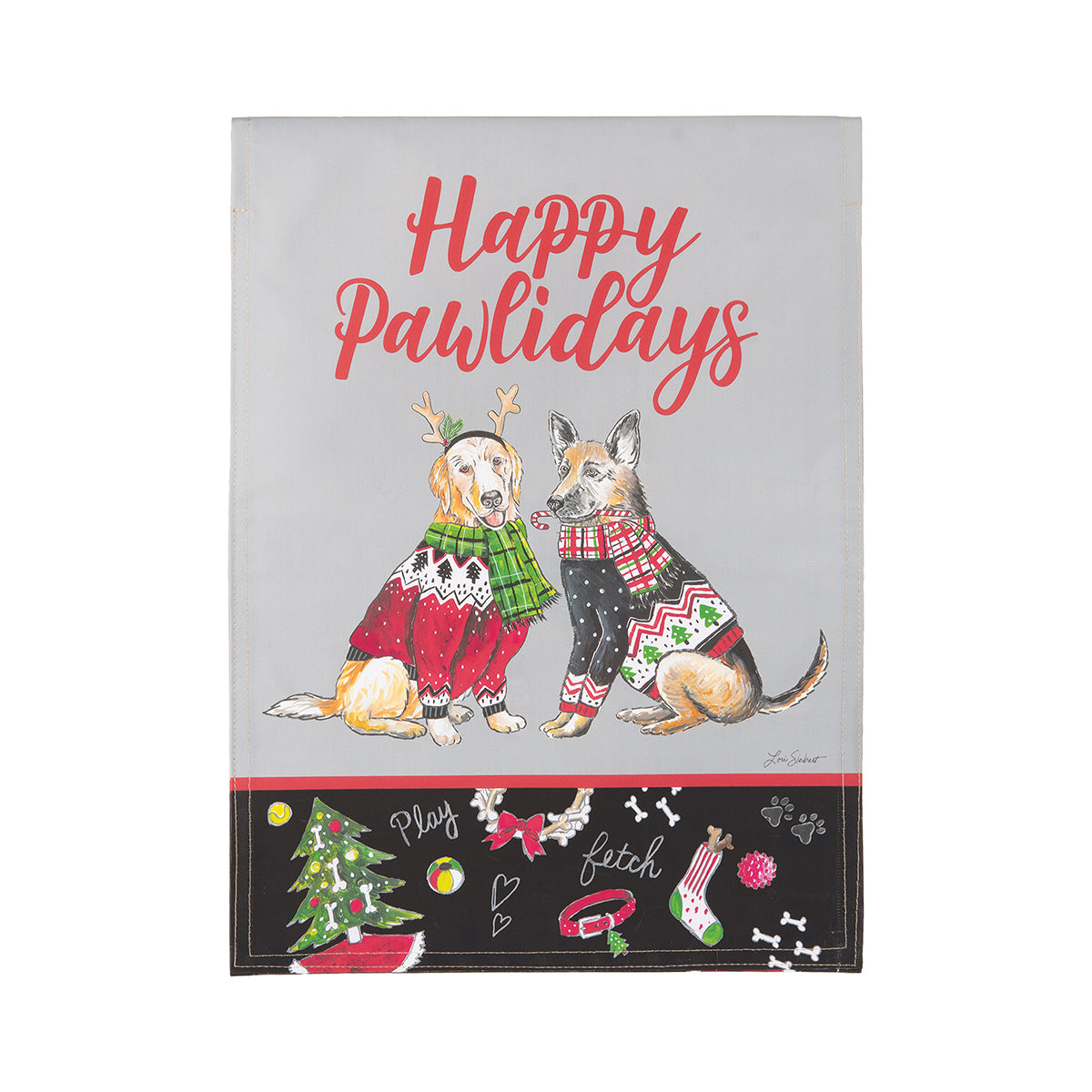 Happy Pawlidays Garden Flag