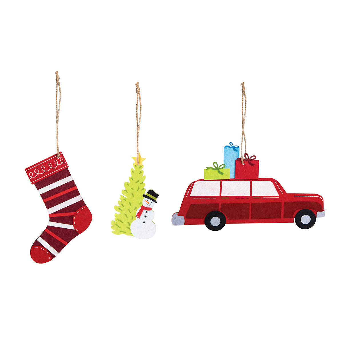 Christmas Village Ornaments, Set of  3