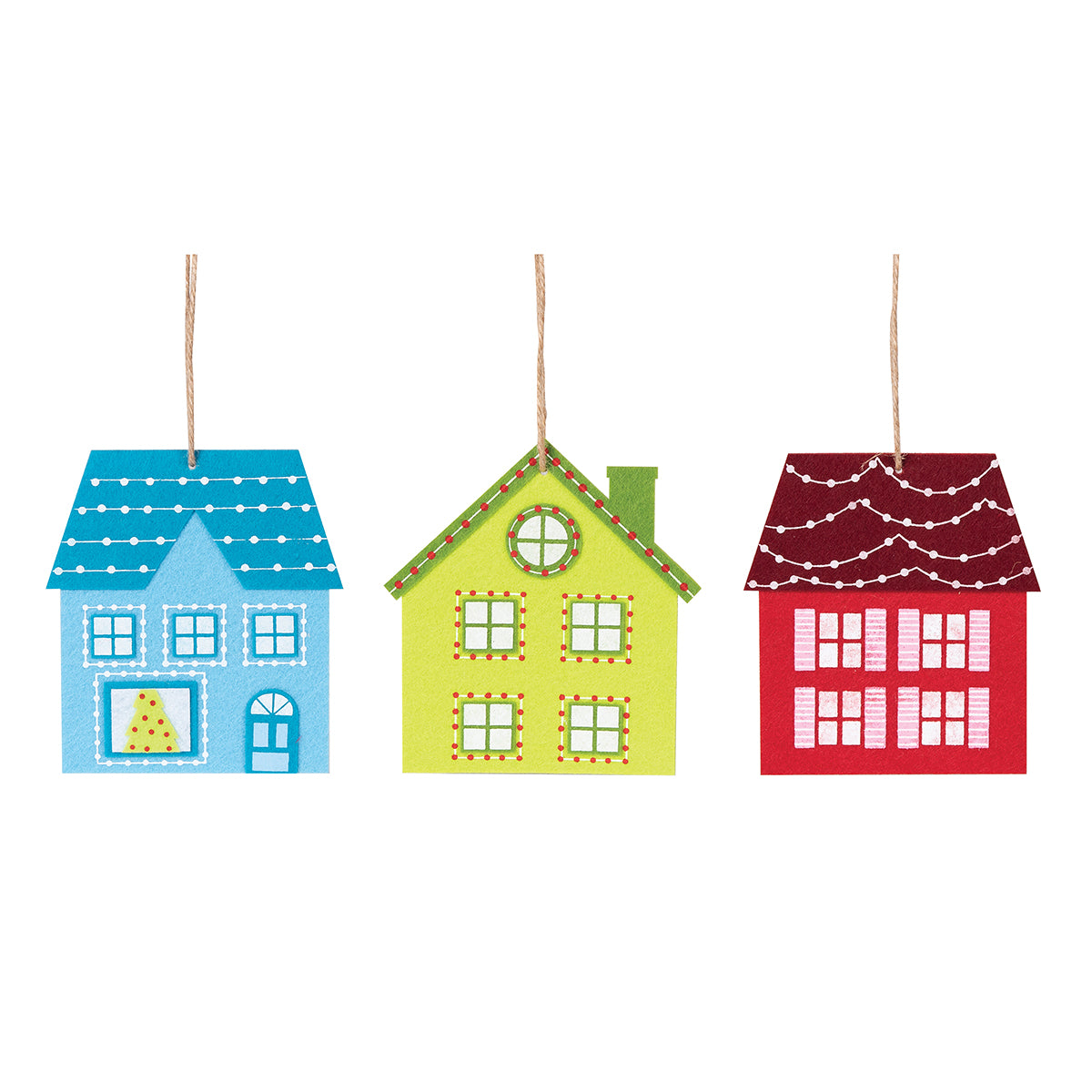 Christmas House Ornaments, Set of  3