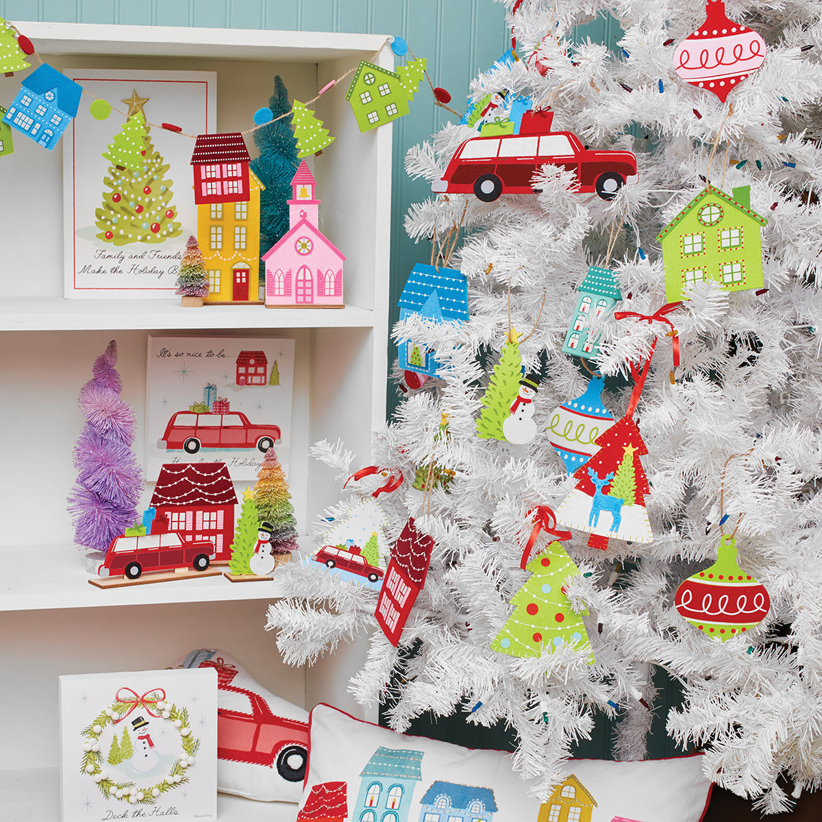 Christmas House Ornaments, Set of  3