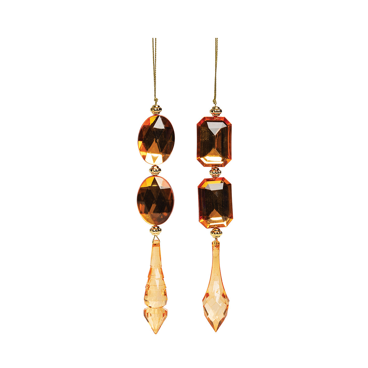 Orange Drop Ornaments, Asst. of 2