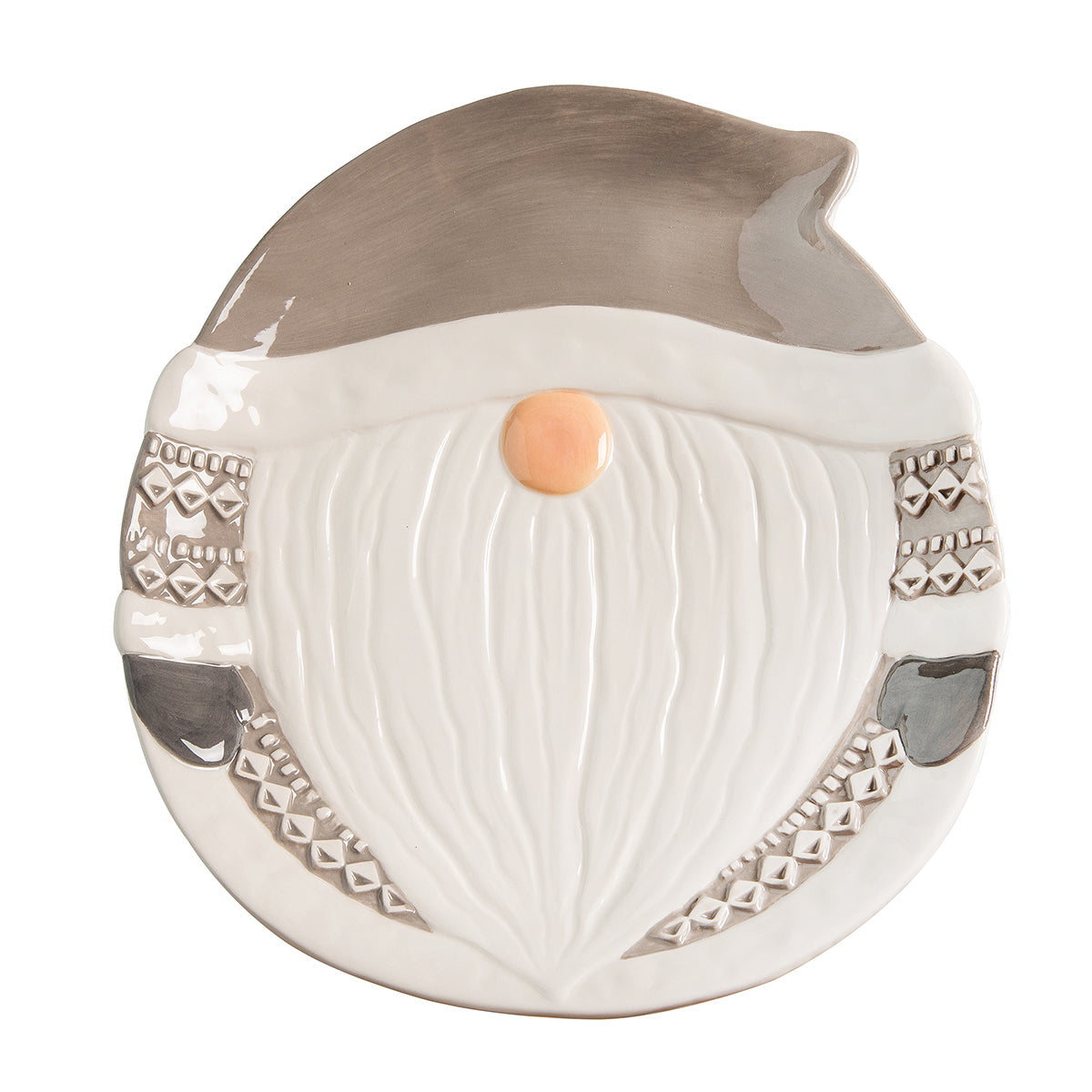 Large Beige Gnome 3D Cookie Plate