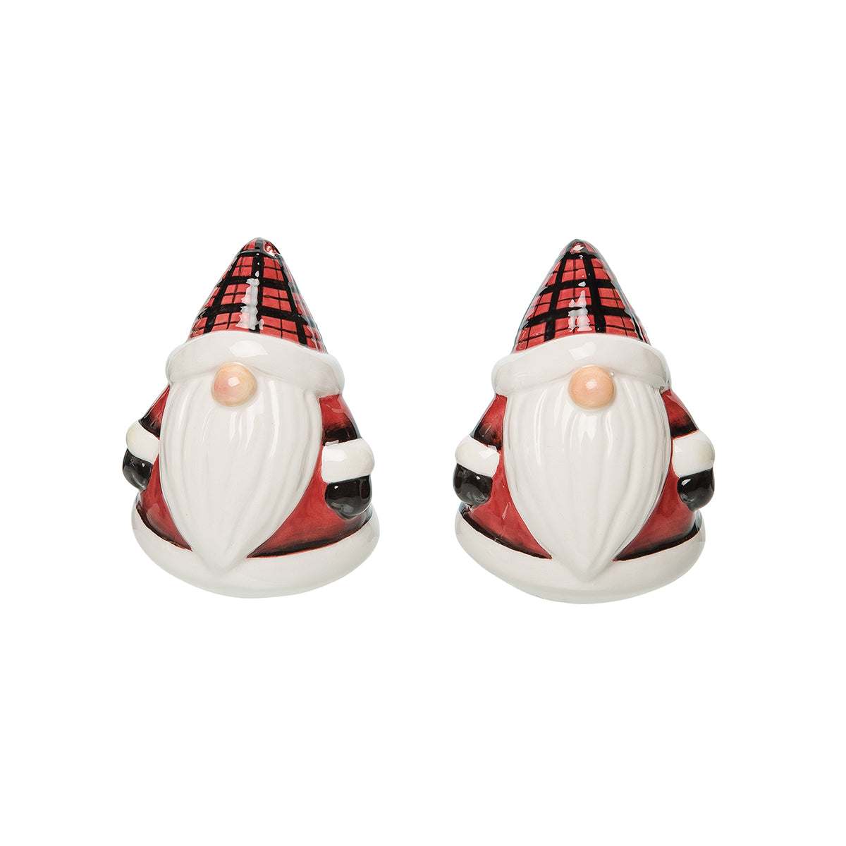 Plaid Gnome 3D Salt & Pepper Shaker Set