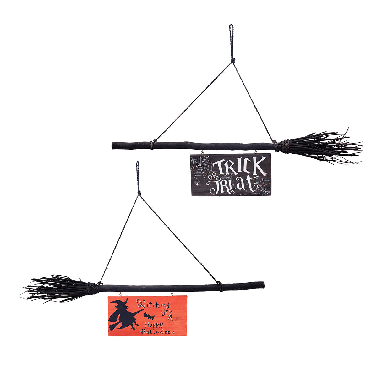 Witch Broom Wall Decor, Asst. of 2