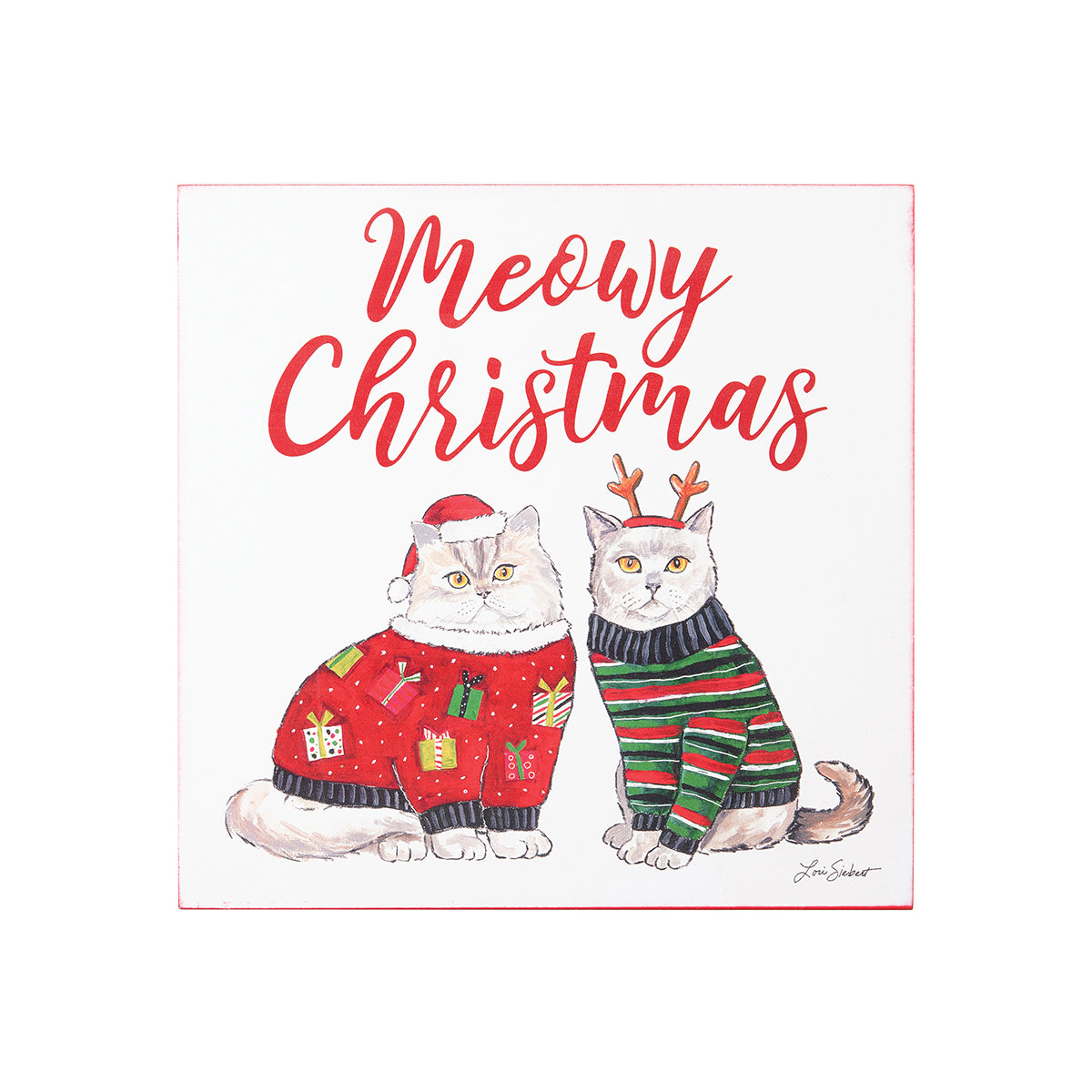 Meowy Christmas Wall Art