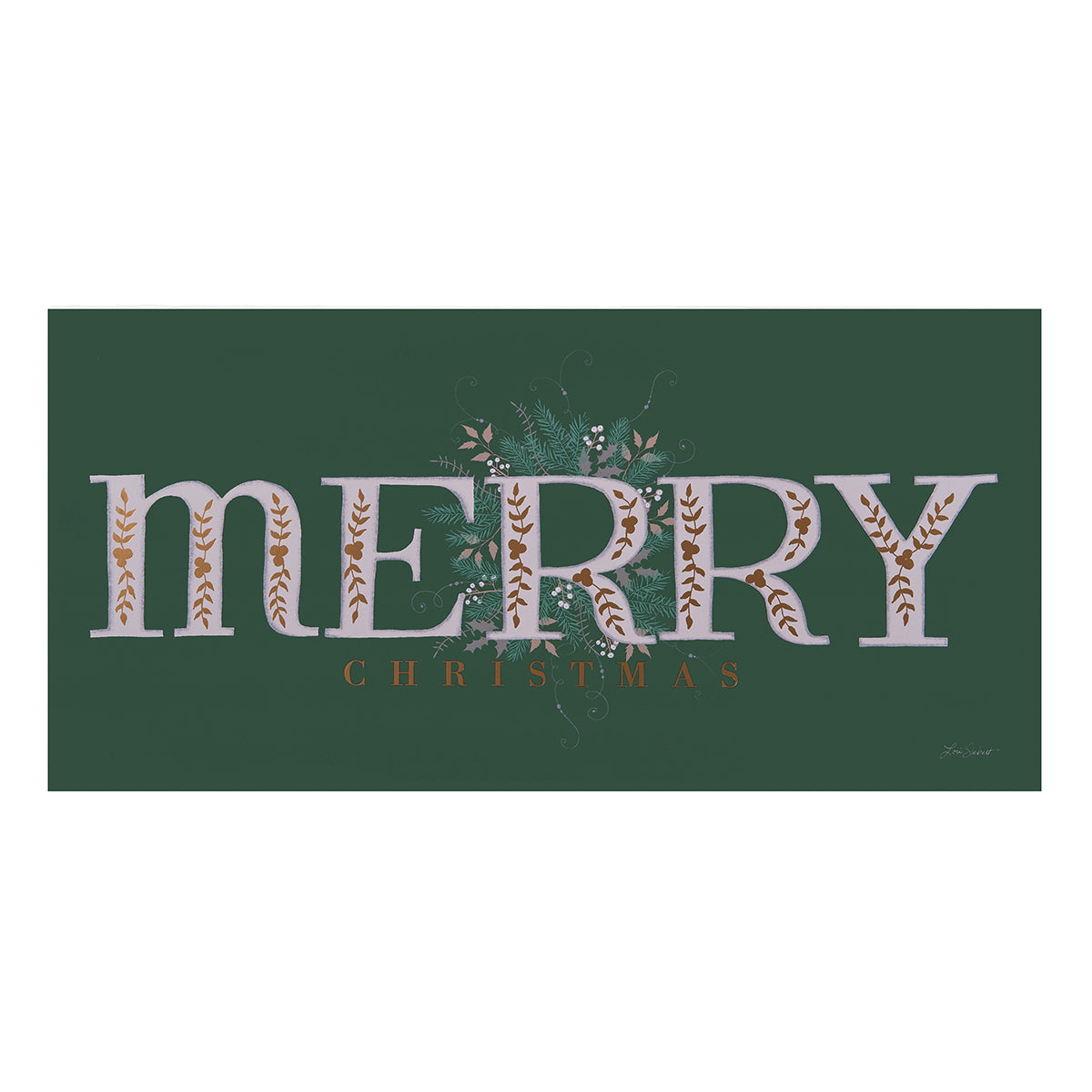 Emerald Merry Christmas Wall Art